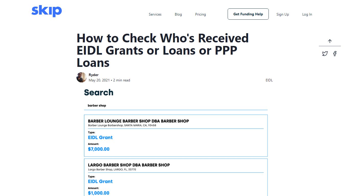 How to Check Who's Received EIDL Grants or Loans or PPP Loans